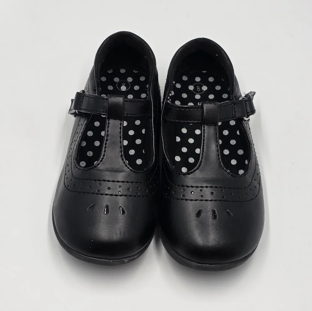 Smartfit girls' black Mary Jane shoes size 8